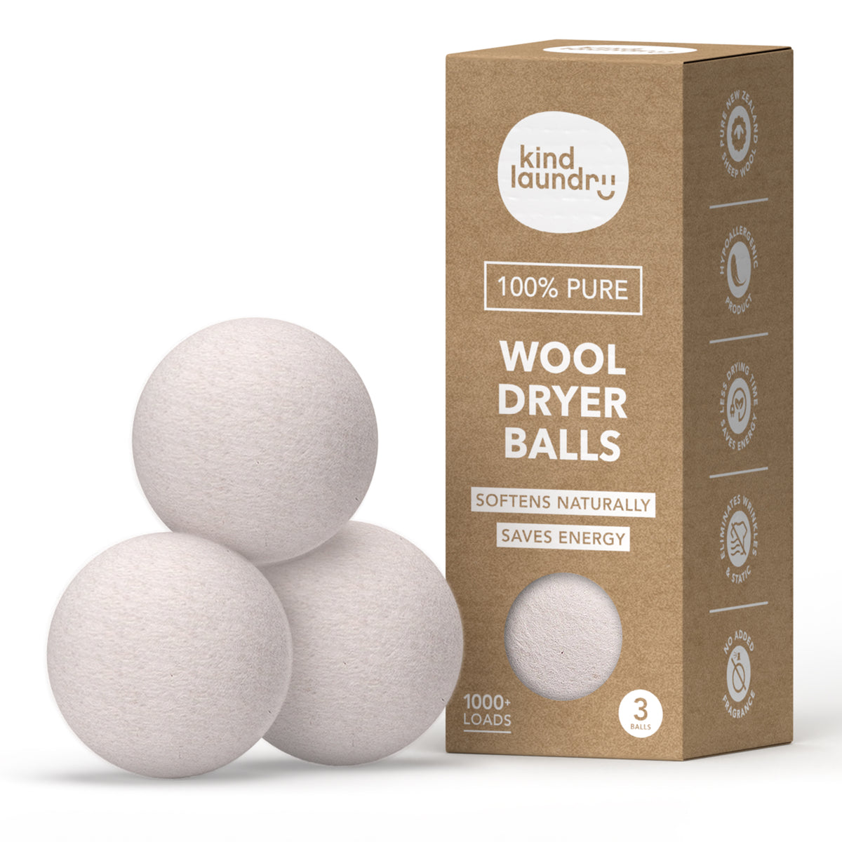 Eco Friendly Wool Dryer Balls | Free The Oceans Baby Seal