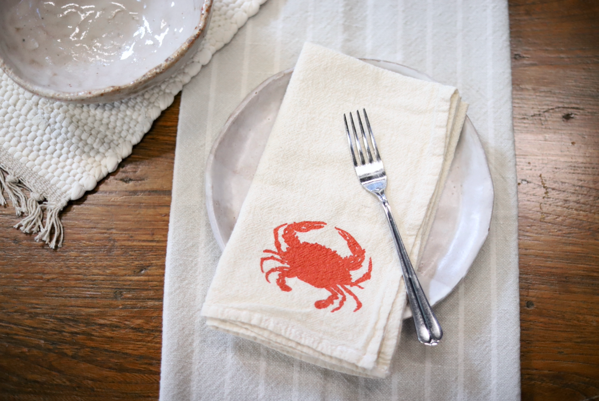 Crab Cloth Napkins - set of 4 – cinder + salt