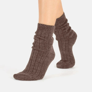 Alpaca Wool Socks in Chocolate