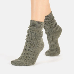 Alpaca Wool Socks in Sage Green