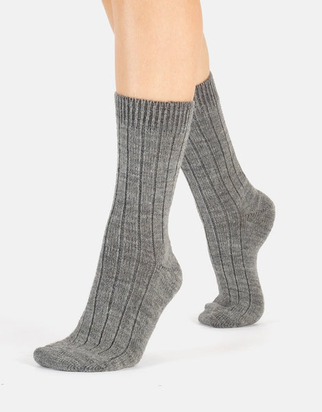 Alpaca Wool Socks in Grey