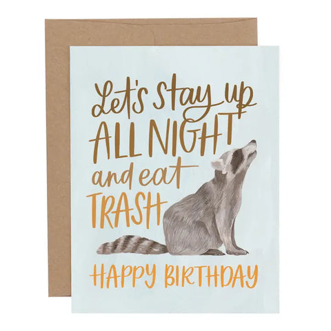 Birthday Raccoon Card