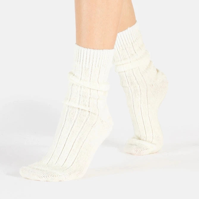 Alpaca Wool Socks in Cream