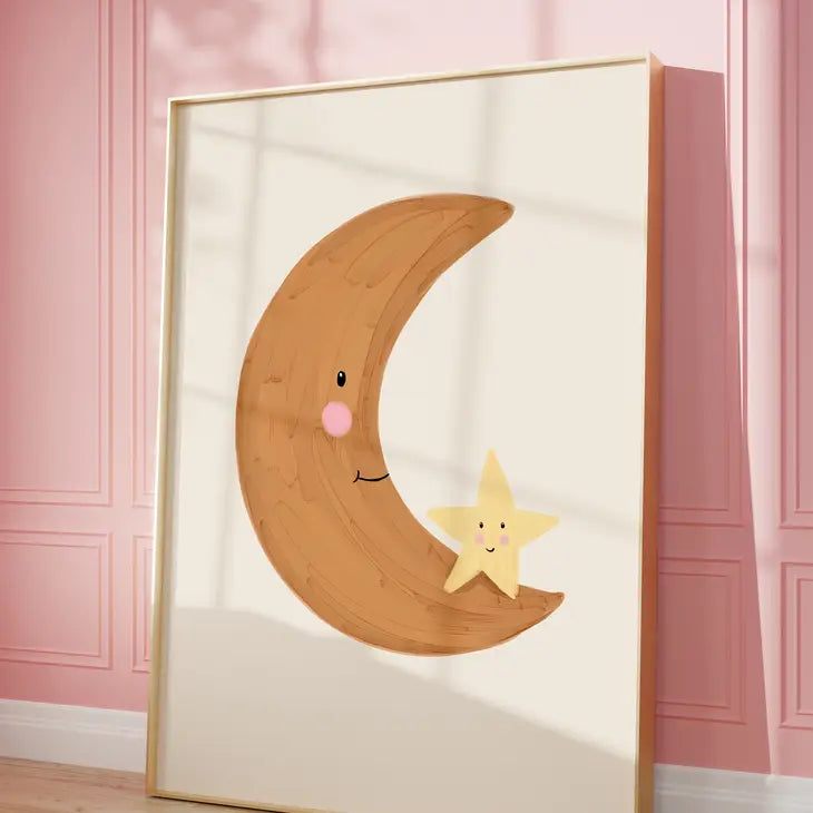 Moon & Star Art Print