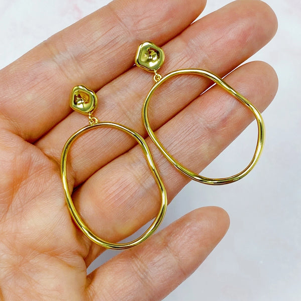 Molten Oval Earrings