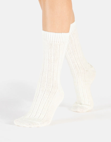 Alpaca Wool Socks in Cream