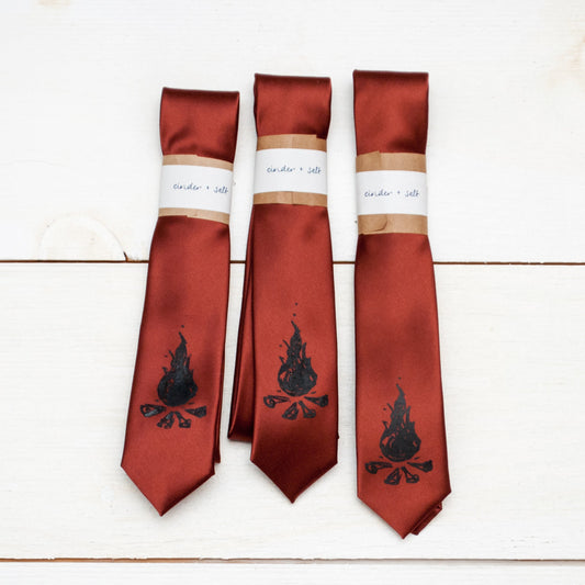 Campfire Skinny Tie - Rust