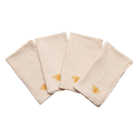 Honey Bee Cloth Napkins - Set of 4