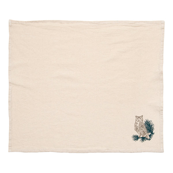 Horned Owl Cloth Napkins - set of 4