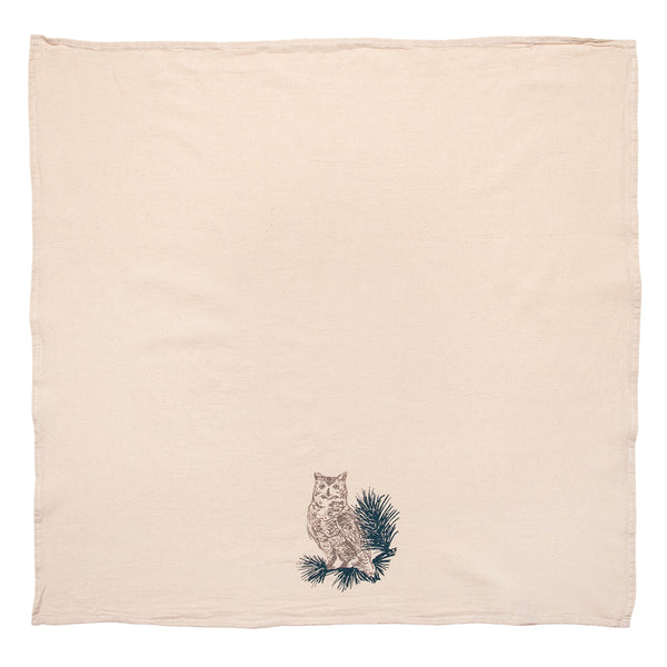 Horned Owl Tea Towel