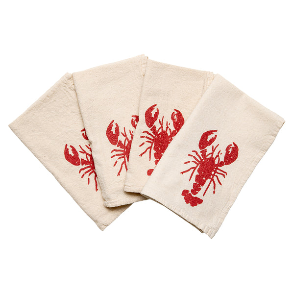 Lobster Napkins Set of 4 - Red