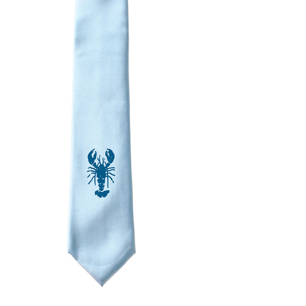 Lobster Skinny Tie - Pale Blue