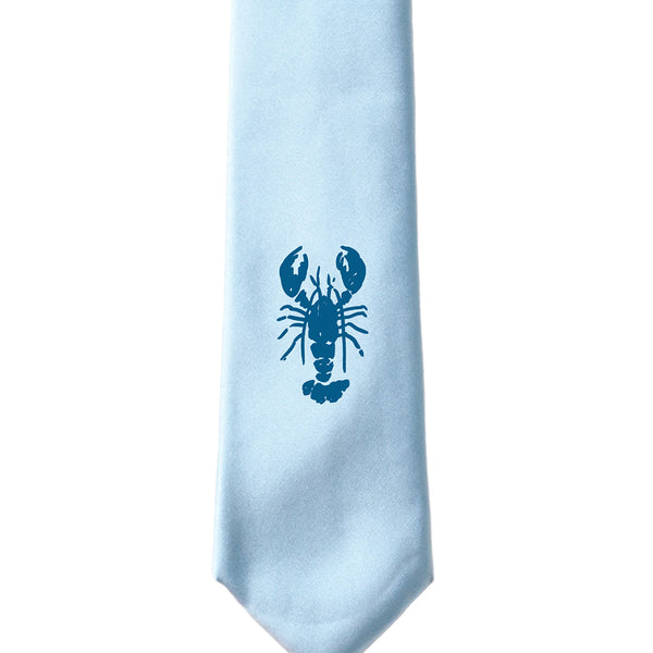 Lobster Skinny Tie - Pale Blue