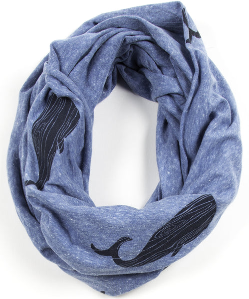 Woodgrain Whale Infinity Scarf