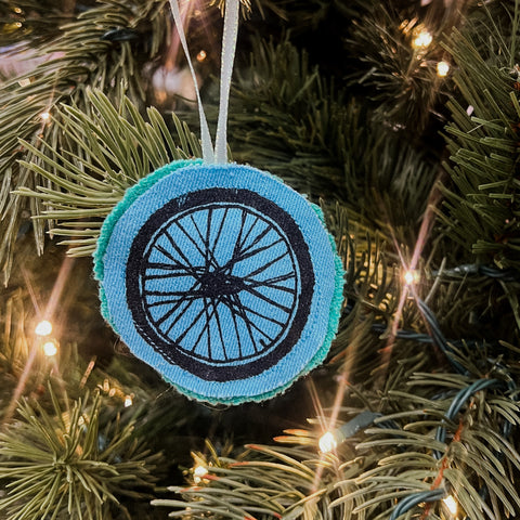 Bike Tire Plushie Ornament