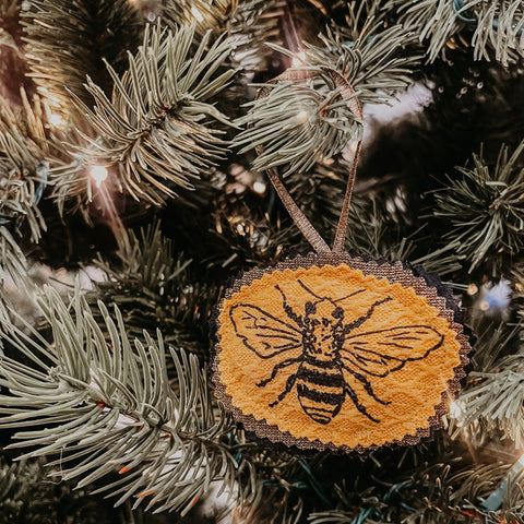 Honey Bee Plushie Ornament