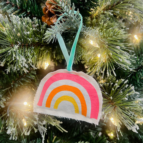 Rainbow Plushie Ornament