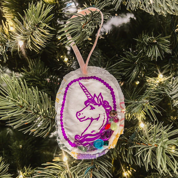 Unicorn Plushie Ornament