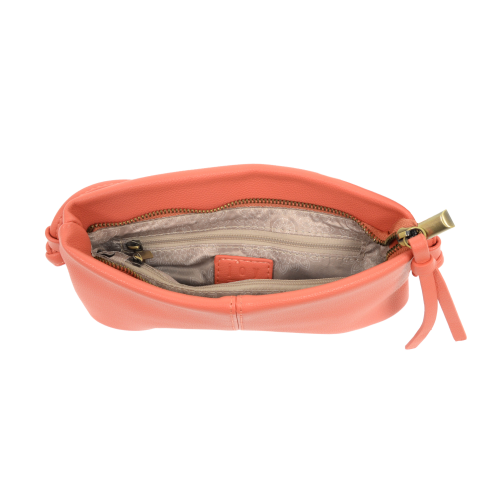 Emmie Crossbody Cinch Purse in Coral