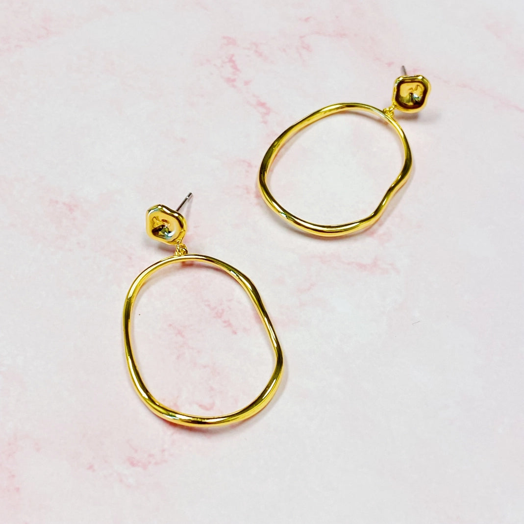 Molten Oval Earrings