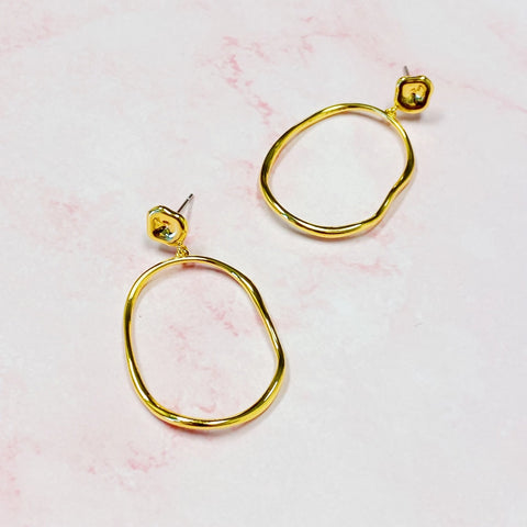 Molten Oval Earrings