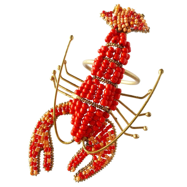 Beaded Lobster Napkin Rings