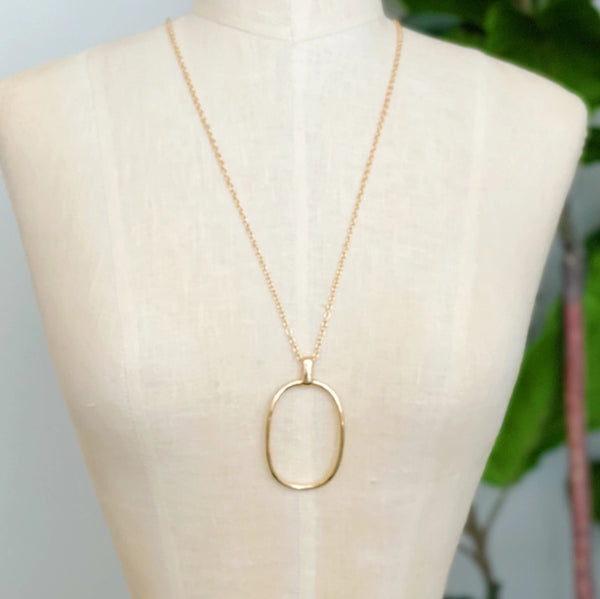 Oval Pendant Necklace