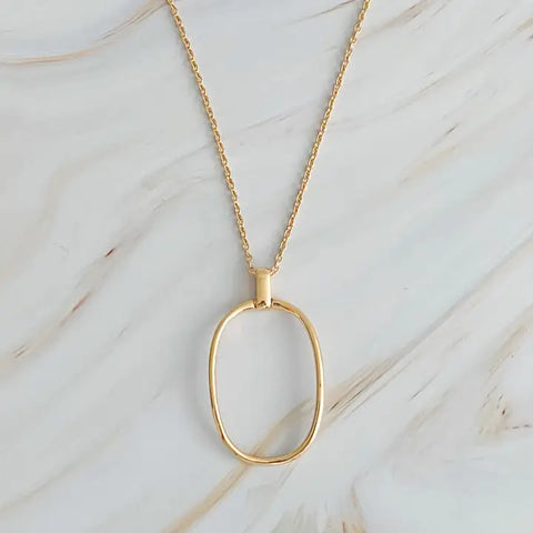 Oval Pendant Necklace