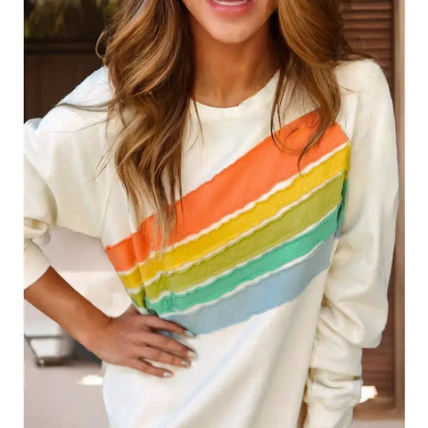 Rainbow Colorblock Sweatshirt