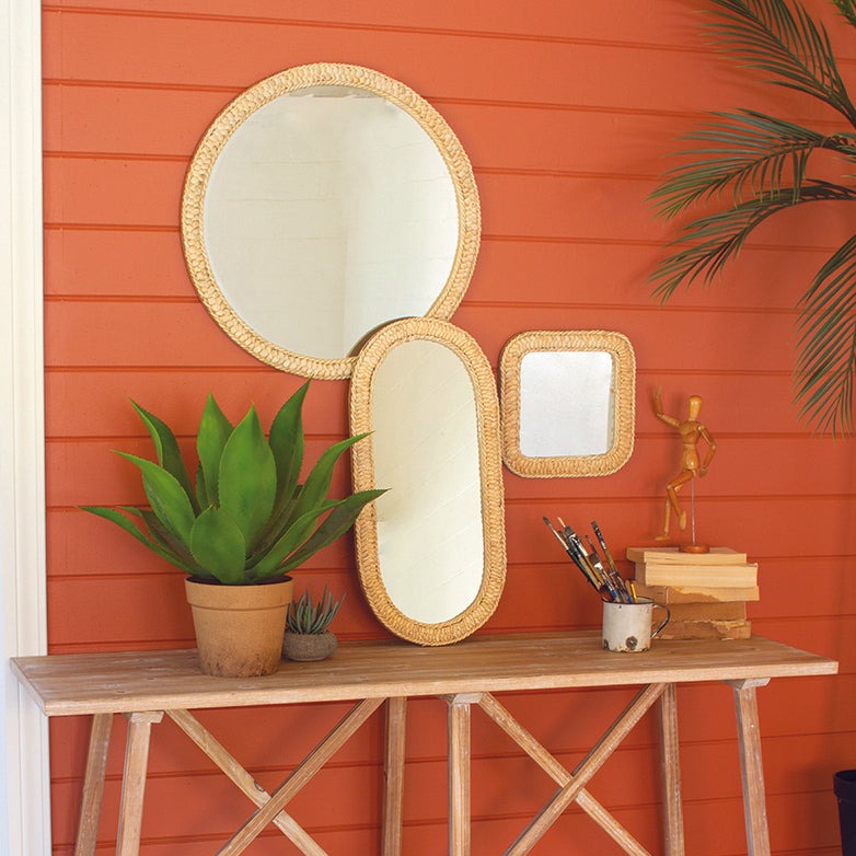 Seagrass Framed Mirrors