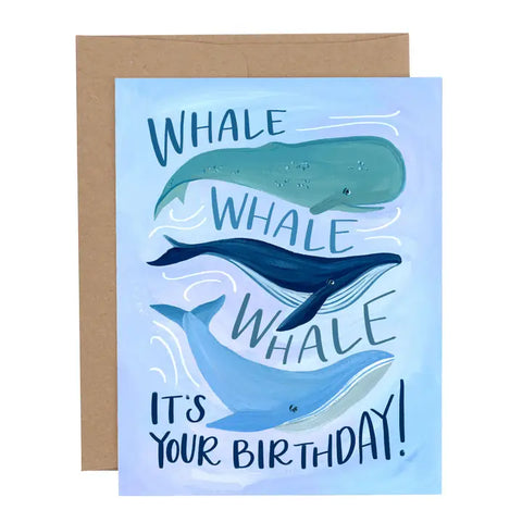 Birthday Whales Card