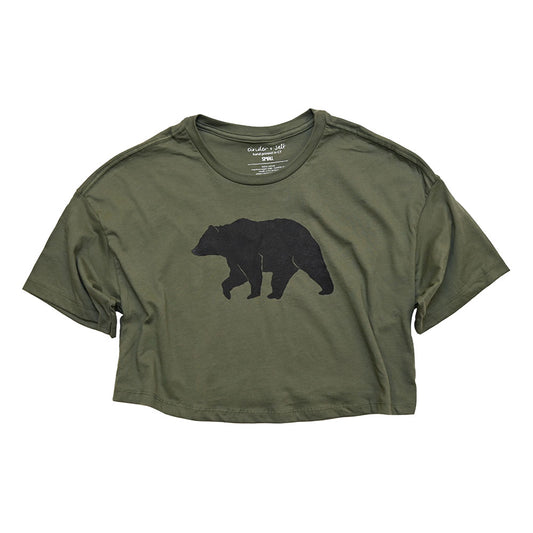 Brown Bear Crop Tee